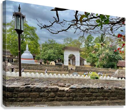 Temple Half Wall Canvas Print