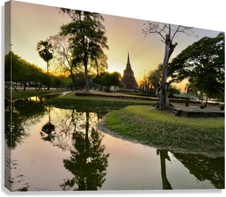Sunset at the Temple Canvas Print