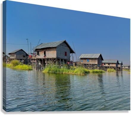 Inle Lake Houses Canvas Print