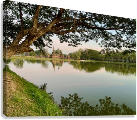 Temple Reflections Canvas Print