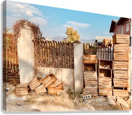 Vintage Wooden Crates Canvas Print