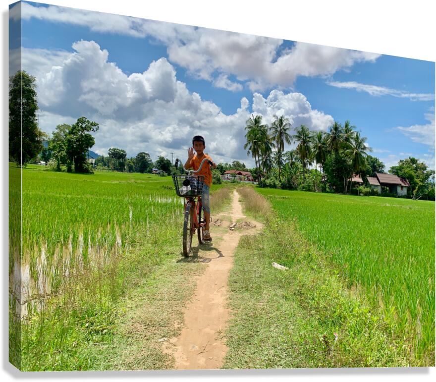 Cycling Back Home Canvas Print