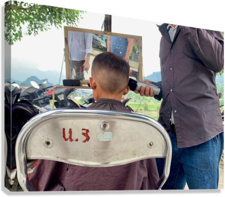 Haircut Outside Canvas Print