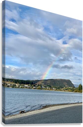 The Rainbow over the Hill Canvas Print