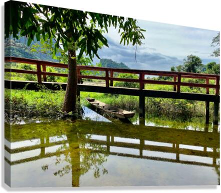 Little Bridge Reflections Canvas Print