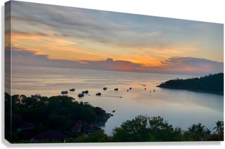 Sunset in Chalok Bay Koh Tao Thailand Canvas Print