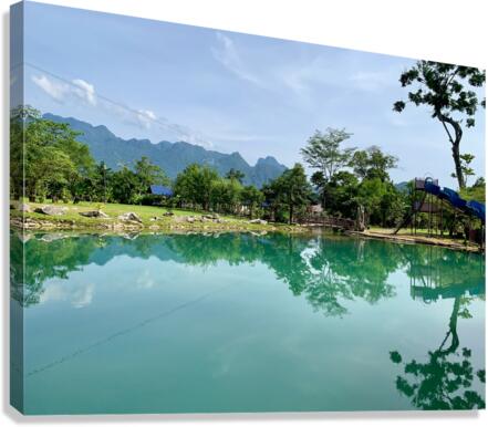 Blue Lagoons Laos Canvas Print