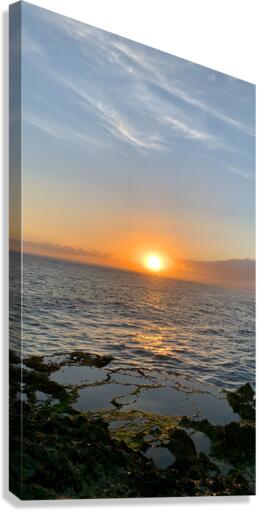 Sunset and Puddles Canvas Print