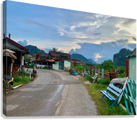 Walking Around Vang Vieng Laos Canvas Print