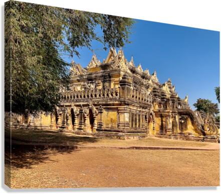 Me Nu Brick Monastery Myanmar Canvas Print