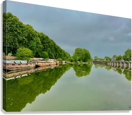 River Reflections in Srinagar Canvas Print
