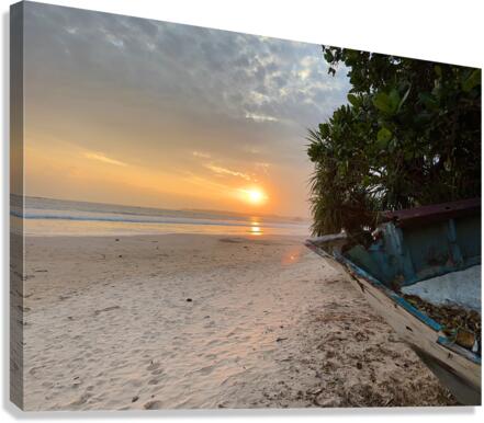 Tip of the Boat Sunset Canvas Print