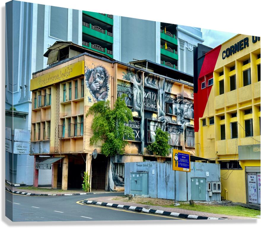The Streets of Kuching Borneo Canvas Print