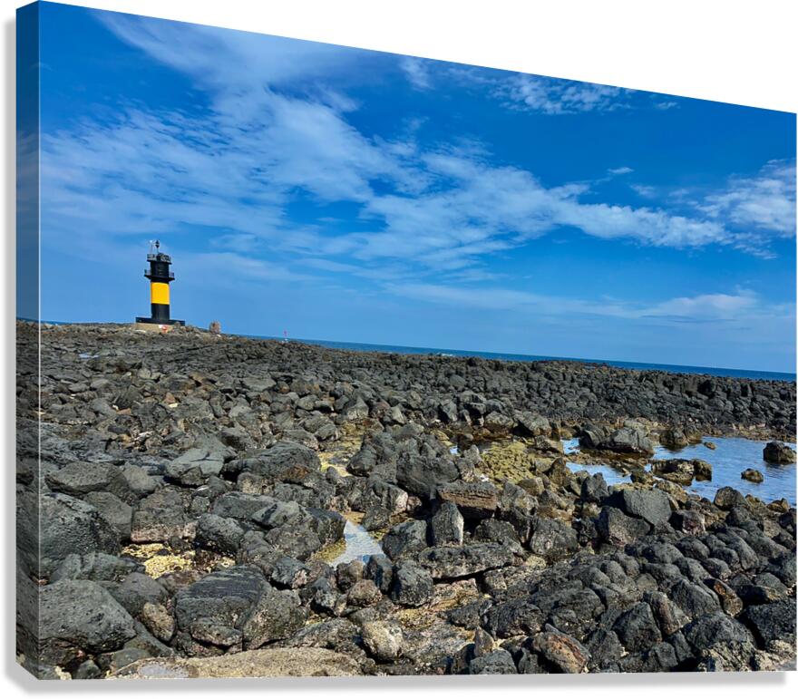 Black Rocks Lighthouse Udo South Korea Canvas Print