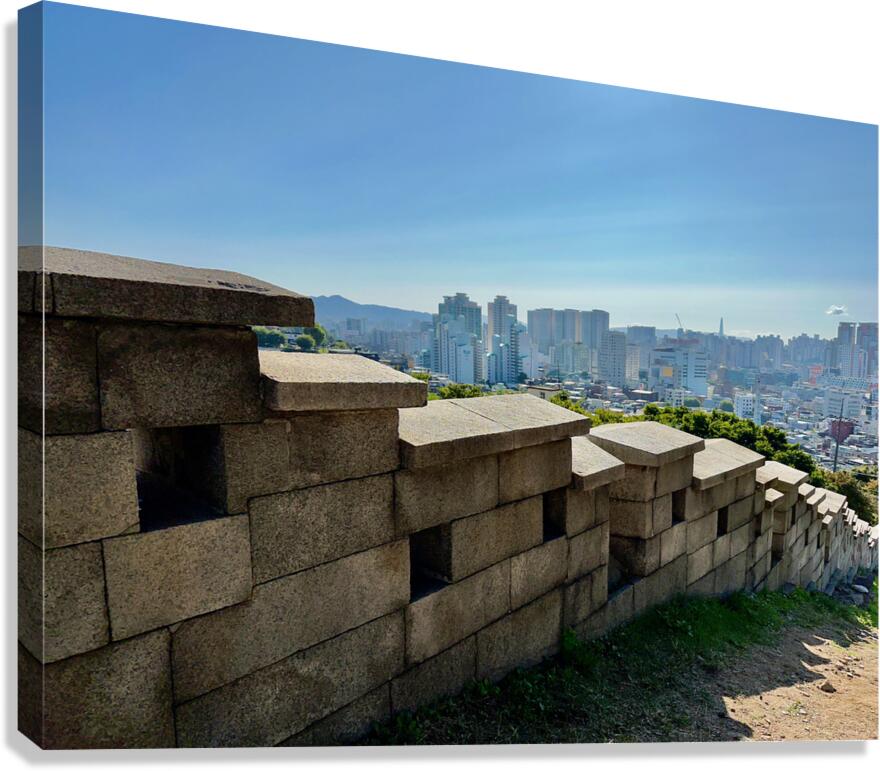 City View Behind the Wall Seoul South Korea 1 Canvas Print