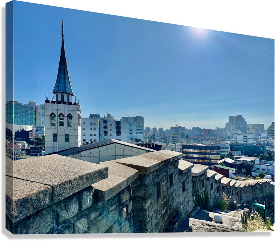 City View Behind the Wall Seoul South Korea 2 Canvas Print
