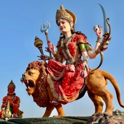 Maa Vaishno Devi Dham Statue Vrindavan India