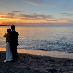 Newlyweds Sunset Beach Jeju South Korea 1