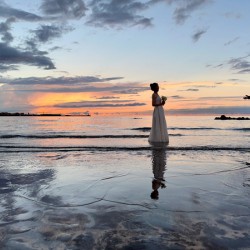 Newlyweds Sunset Beach Jeju South Korea 4