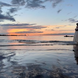 Newlyweds Sunset Beach Jeju South Korea 5