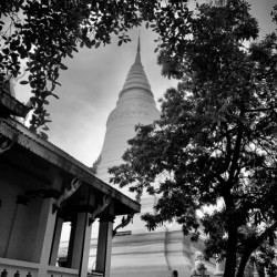 BW Monk  Stupa