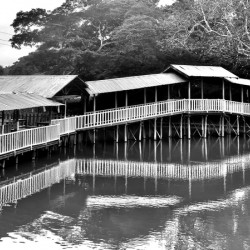 BW Covered Bridge Reflections
