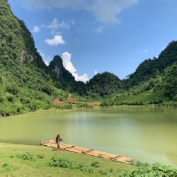 Bamboo Raft in the Mountains