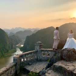Beautiful Newlyweds at Hang Mua Cave Vietnam 1
