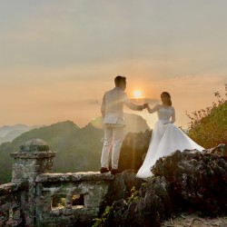 Beautiful Newlyweds at Hang Mua Cave Vietnam 2