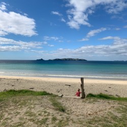 Boy Walking Down to the Beach