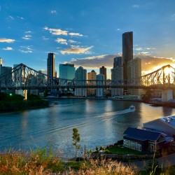 Brisbane Bridge at Sunset