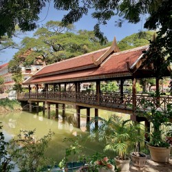 Fancy Walk Across the River