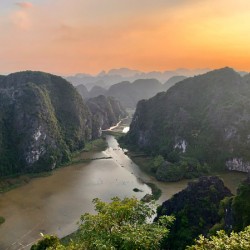 Hang Mua Viewpoint Sunset Vietnam