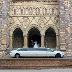 Limousine in Front of Church