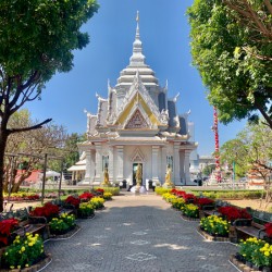 Little White Temple in Khon Kaen Thailand