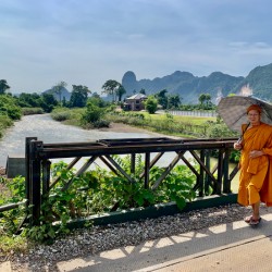 Monk Taking a Walk