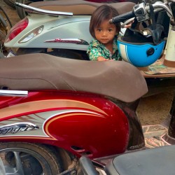 The Little Girl and the Motorbikes. 