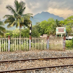 Railroad by the Mountain