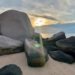 Sunset Over the Rocks