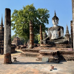 Wat Mahathat Temple Old Sukhothai Thailand 1