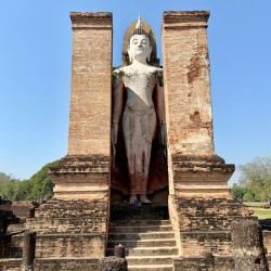 Wat Mahathat Temple Old Sukhothai Thailand 2