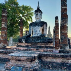 Wat Mahathat Temple Old Sukhothai Thailand 3