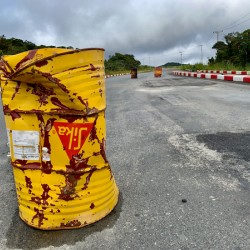 Yellow Barrell on the Road