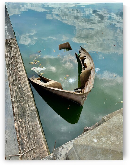 Sinking Boat Reflections by Jimmy Roy Photos