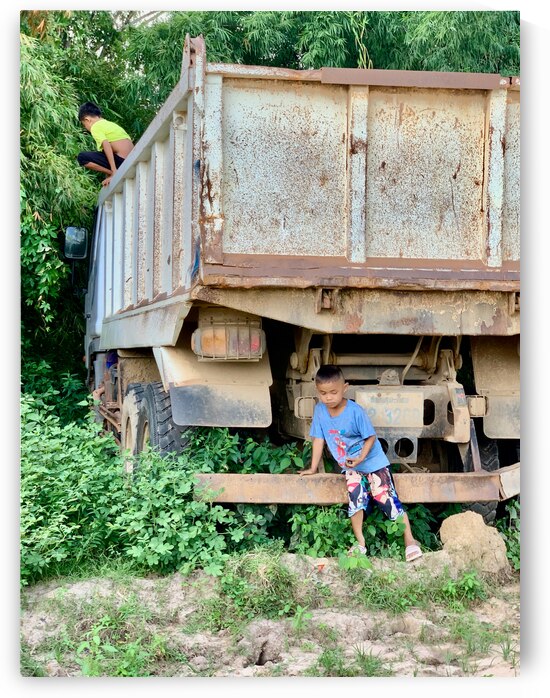 Playing with the Big Truck by Jimmy Roy Photos