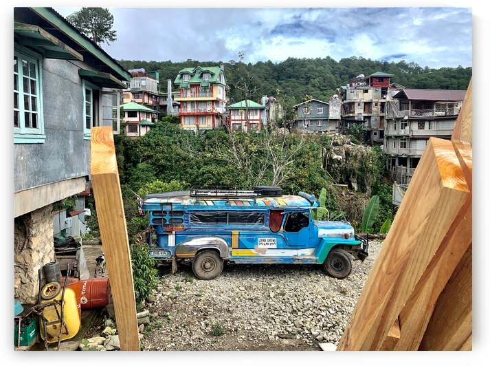 The Blue Bus of the Village by Jimmy Roy Photos
