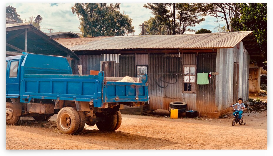Its a Blue Truck Kid by Jimmy Roy Photos