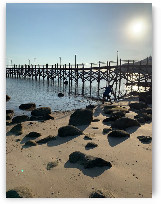 Rock Throwing by the Bamboo Bridge by Jimmy Roy Photos