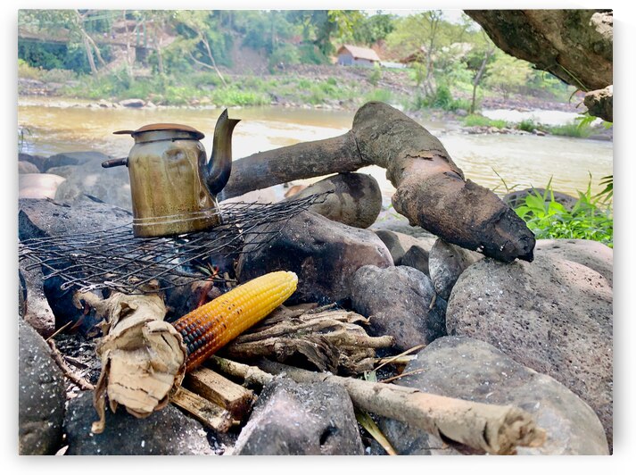 Corn and Tea on the Fire by Jimmy Roy Photos