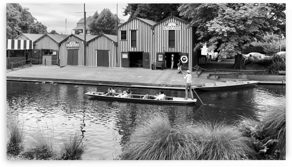 BW Gondola on the River by Jimmy Roy Photos